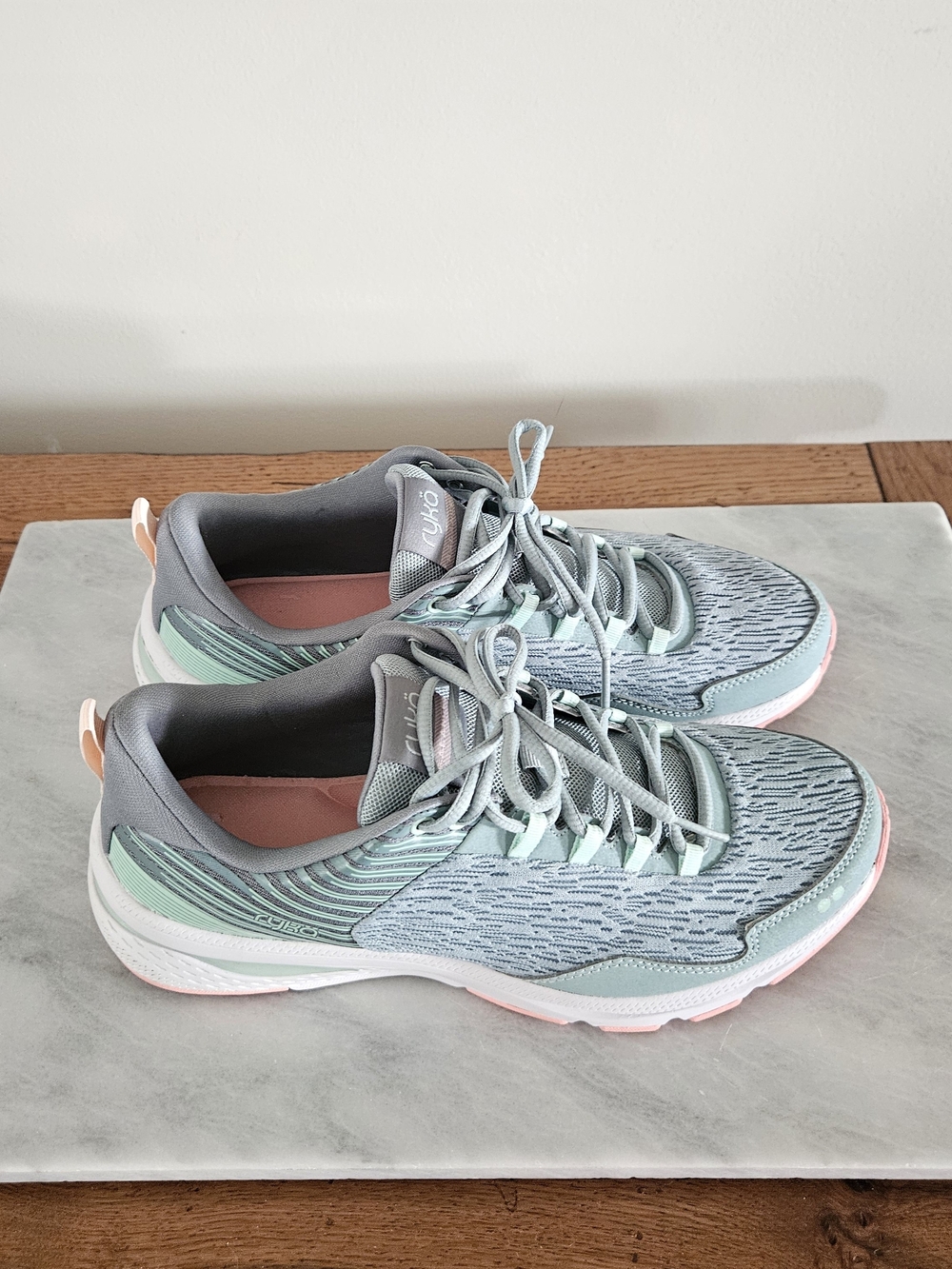 Ryka Women's Teal and Pink Athletic Sneakers - Picture 4 of 16